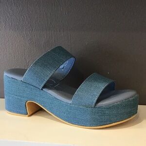 Coconuts by Matisse Denim Blue Platform Sandals